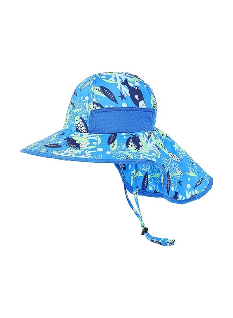 NENOUSH Bucket Hat For Boys - Kids Bucket Hat with Neck Flap Adjustable - Sun Protection Hat - Perfect for Beach - Pool - Travel - Hiking and Camping - Image 3