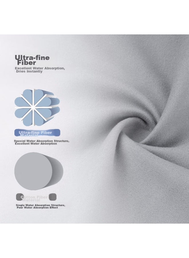 Pack All Travel Portable Towel, Quick-drying Sports Towel, Skin-friendly Soft Ultra-fine Fiber Quick-drying Towel, Gray - Image 2
