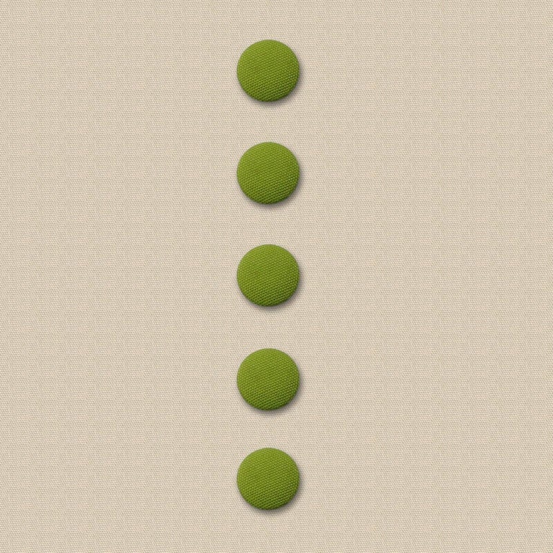 Fabric Buttons for Garment Kurti Craft Sewing Color Lime Green Size 22L 14MM  - Image 3