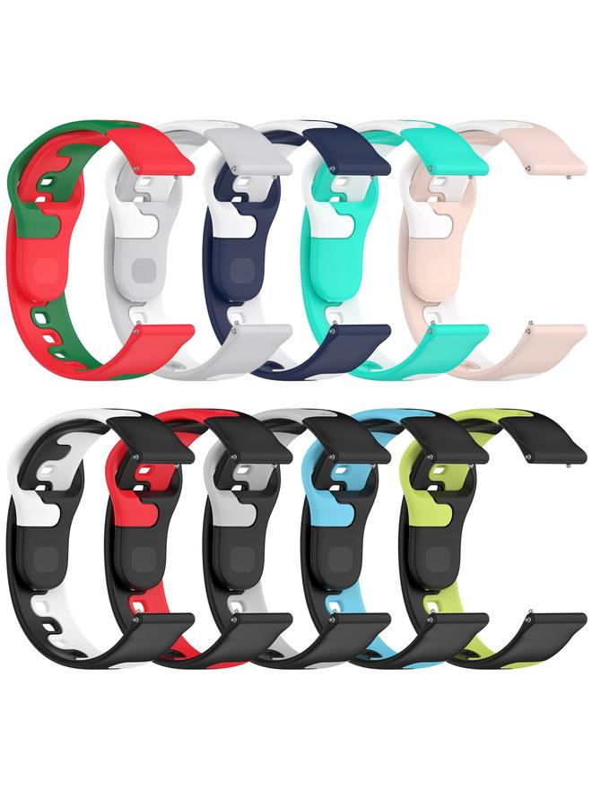 erorex Replacement Band For GarminMove Trend 20mm Double Color Silicone Watch Band - Image 5