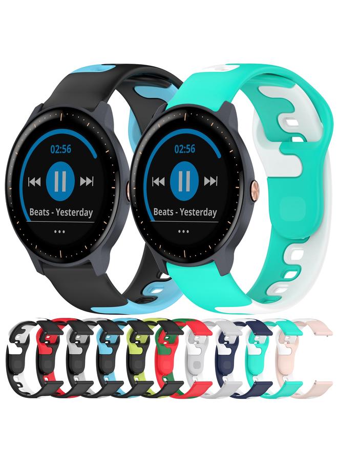 erorex Replacement Band For GarminMove Trend 20mm Double Color Silicone Watch Band - Image 3