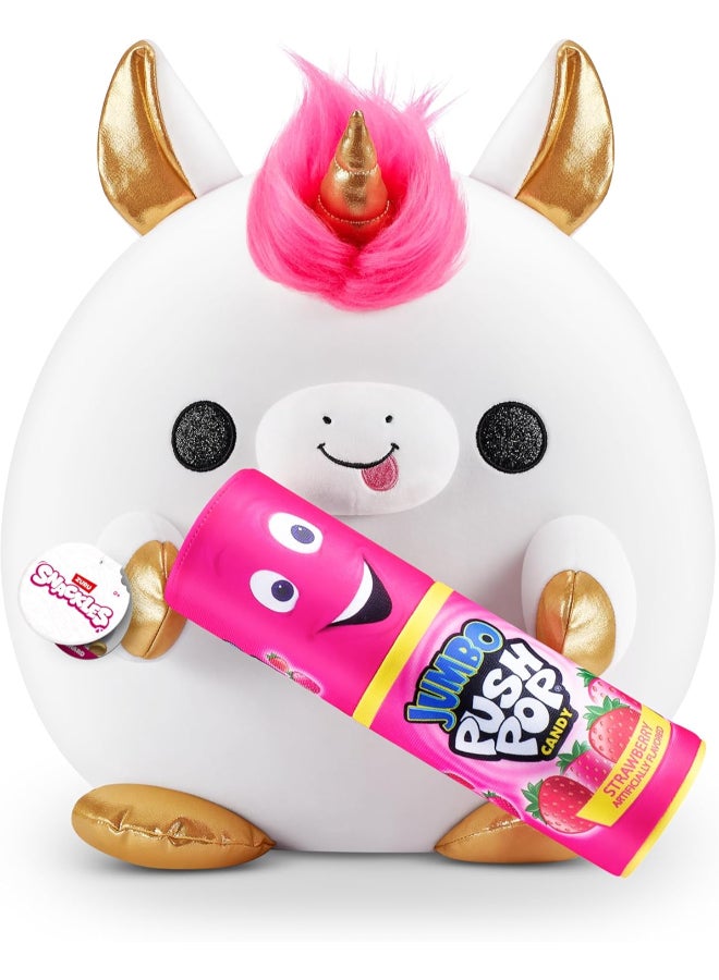 Snackles Super Sized 35 cm, Unicorn (Bazooka), by ZURU Cuddly Squishy Comfort 35 cm Plush with License Snack Brand Accessory (Unicorn) - Image 2