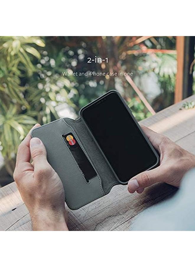 erorex - Overture Premium Wallet Case For Iphone Xs Max Folio Case Black 99Mo091011 - Image 1