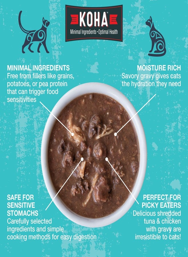 KOHA Pet Food Poké Bowl Cat Variety Pack, Wet Cat Food in Gravy - 5 Flavors - Tuna Combinations of Salmon, Chicken, Duck, Shrimp, and More - 3 oz Pouches, Pack of 24 - Image 2