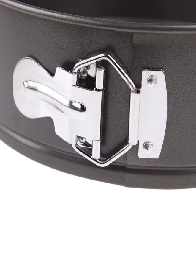 FB Cake Moulds for Microwave Oven Bakeware Spring Form Cake Mould Tin Set of 3 Pcs Mold Heart, Round & Square Shap (Black) - Image 5