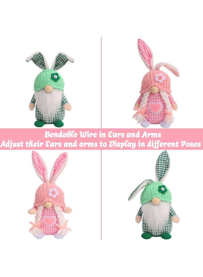CRCZK Easter Gnomes Decorations, 2 Pcs Plush Easter Bunny Handmade Swedish Tomte Elf Stuffed Doll Rabbit Gifts Cute Easter Faceless Dwarf Bunny Household Ornaments, Home Decor - Image 4