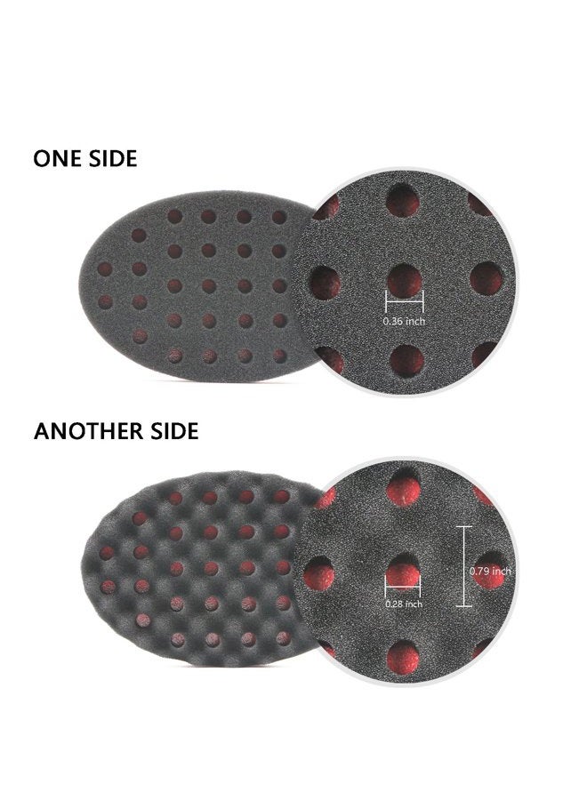 HALLO Set of 4 Big Holes Hair Brush Sponge Twist Wave Barber Tool For Dreads Afro Locs Twist Curl Black - Image 2