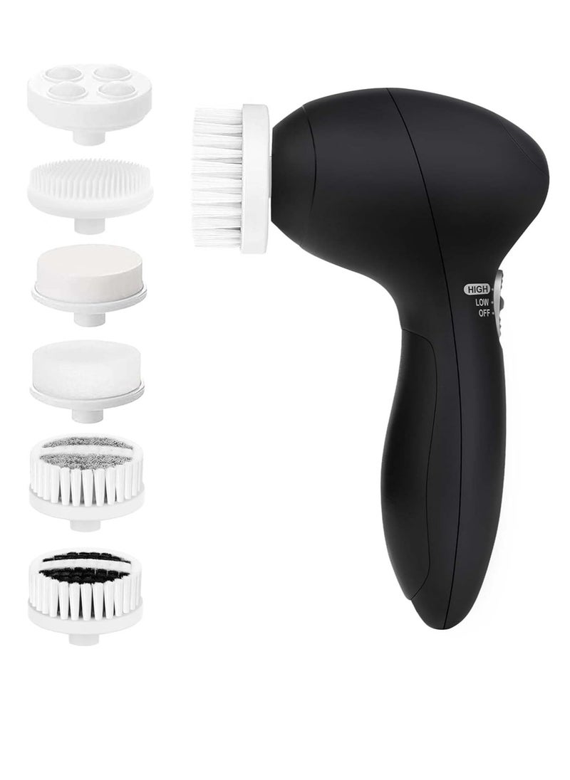 CLSEVXY Facial Cleansing Brush Face Scrubber: CLSEVXY Electric Face Spin Cleanser Brushes with 6 Brush Heads for Deep Cleansing, Gentle Exfoliating, Removing Blackhead, Massaging  - Image 1