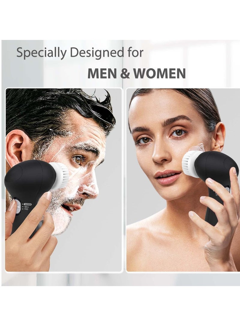 CLSEVXY Facial Cleansing Brush Face Scrubber: CLSEVXY Electric Face Spin Cleanser Brushes with 6 Brush Heads for Deep Cleansing, Gentle Exfoliating, Removing Blackhead, Massaging  - Image 4
