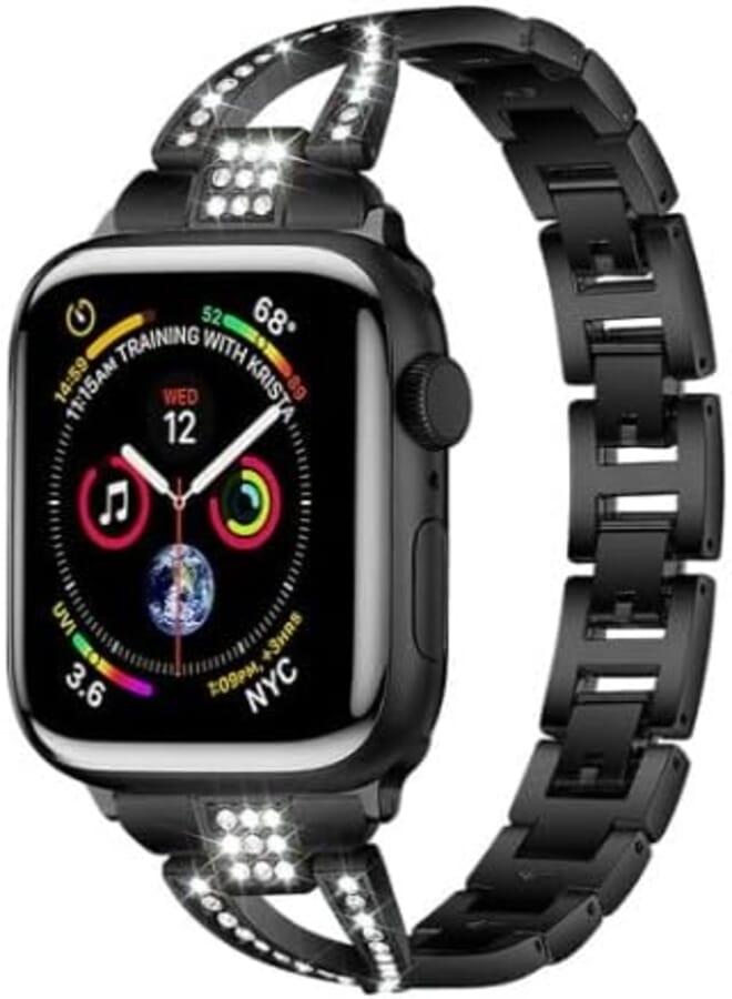 Next NEXT STORE Metal Band Compatible with Apple Watch Band 42-44-45-49 Ultra Series SE Series 6/5/4/3/2/1/7/8/9 Ultra/Ultra 2, Stainless Steel Jewelry for Women Girls