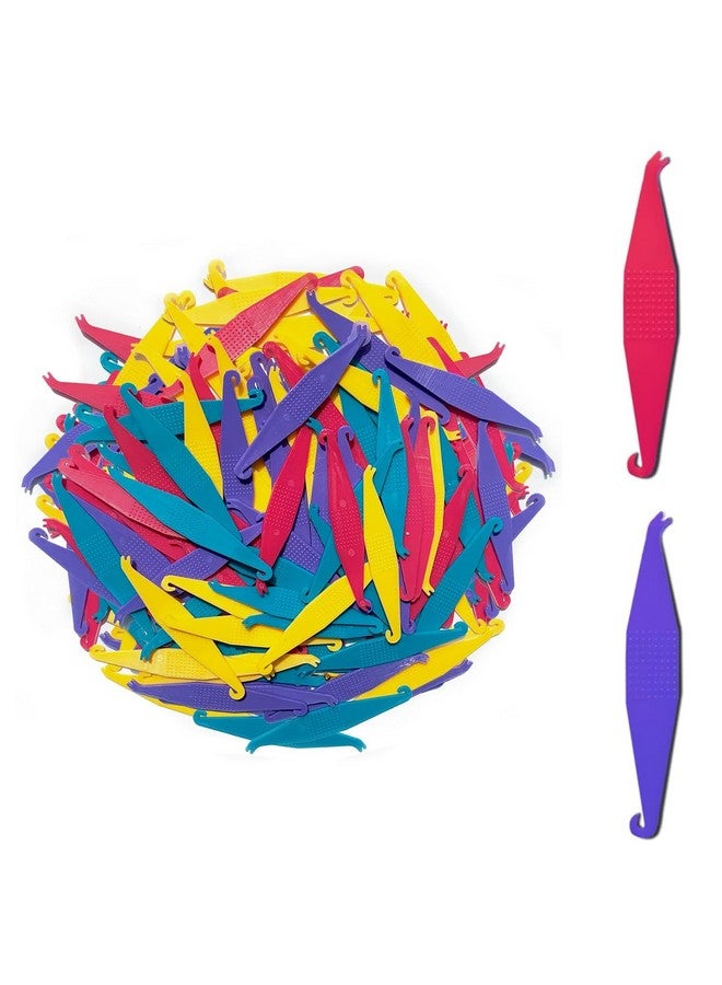 OBTANIM 100 Pcs Colorful Disposable Plastic Braces Elastic Rubber Bands Placers Tool For Braces Dental Orthodontic - Image 1