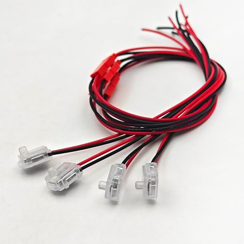OUMICCARD Car Door Handle Light Red LED Ambient light 12V Door Bowl Decorative Light Warning Light Small Size Easy Installation Universal Small Car Ship Use (4PCS) - Image 3