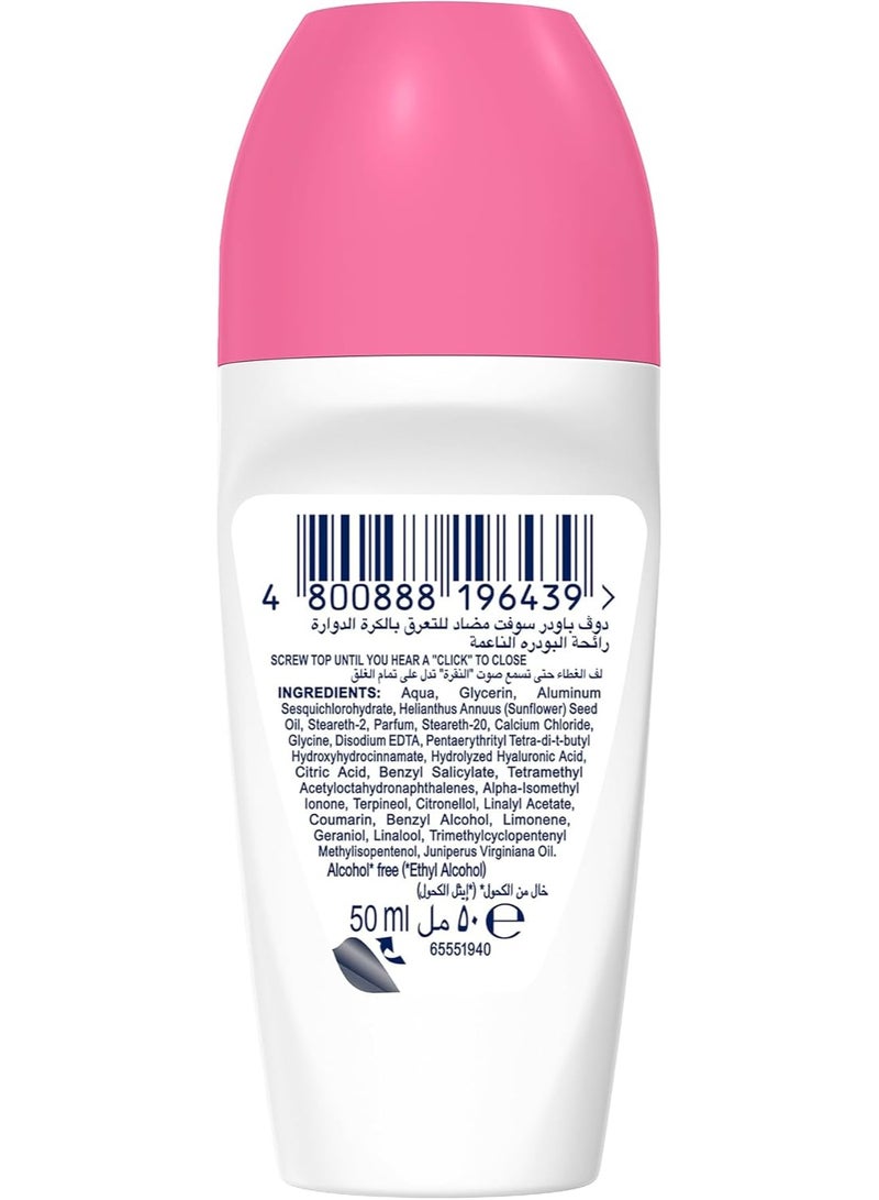 Dove Advanced Care Anti-Perspirant Powder Soft Roll On + Hyaluronic Acid 72H - Image 2