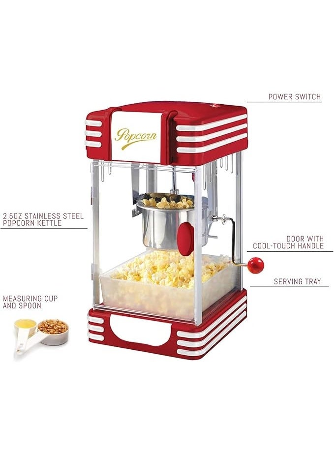 Popcorn Maker – Hot Air Popcorn Machine for Oil-Free, Healthy & Quick Snack Making Portable & Easy to Use Popcorn Popper for Home & Parties Red White - Image 5