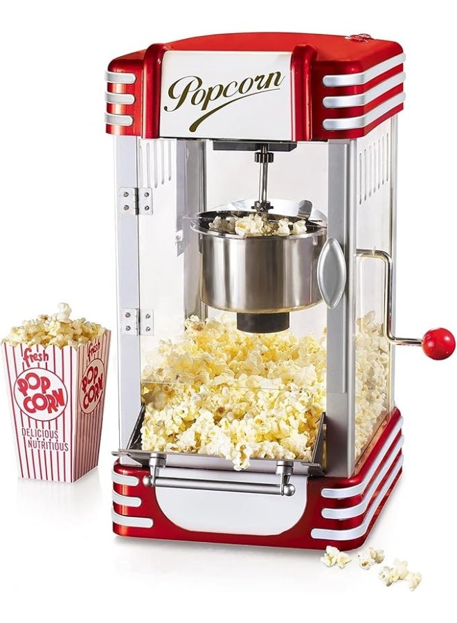 Popcorn Maker – Hot Air Popcorn Machine for Oil-Free, Healthy & Quick Snack Making Portable & Easy to Use Popcorn Popper for Home & Parties Red White - Image 1