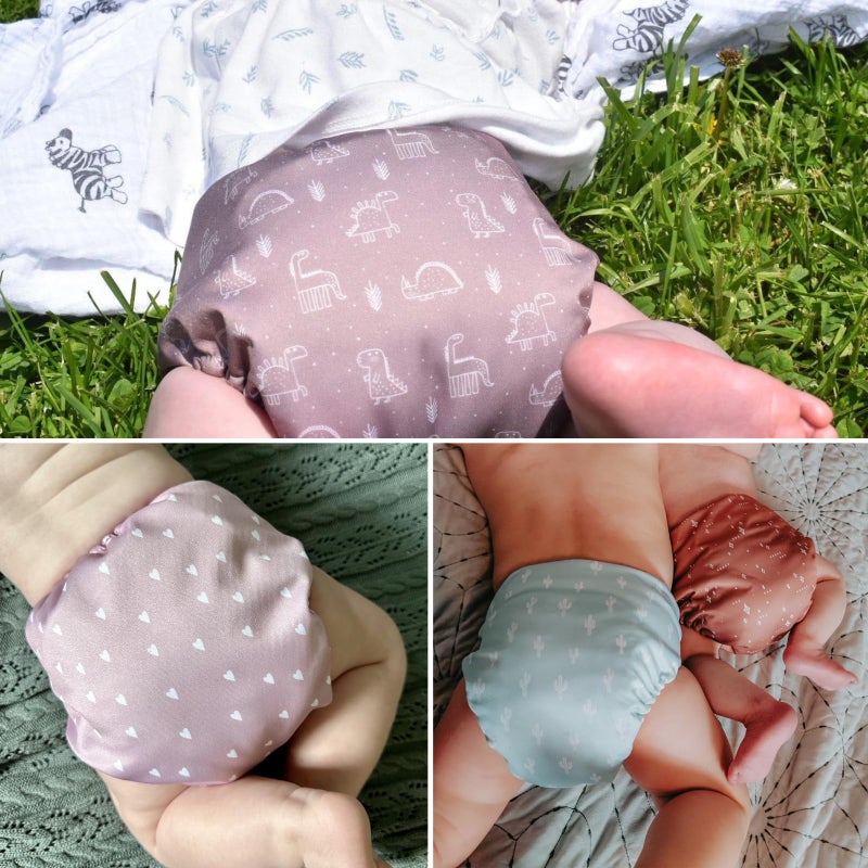 Mama Koala 3.0 Pocket Cloth Diapers for Babies with AWJ Lining, 6 Pack with 6 4-Layer Natural Cloth Diaper Inserts - Reusable and Washable Pocket Diapers(Simply Neutrals) - Image 4