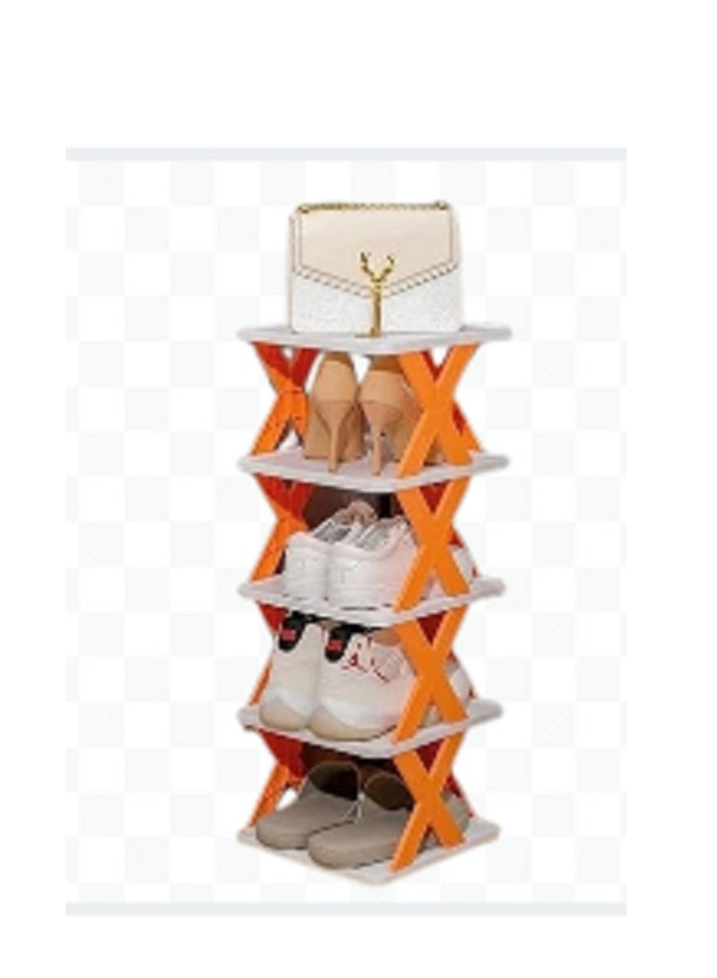 5 Layer Stackable Shoes Organizer (Orange) - Image 1