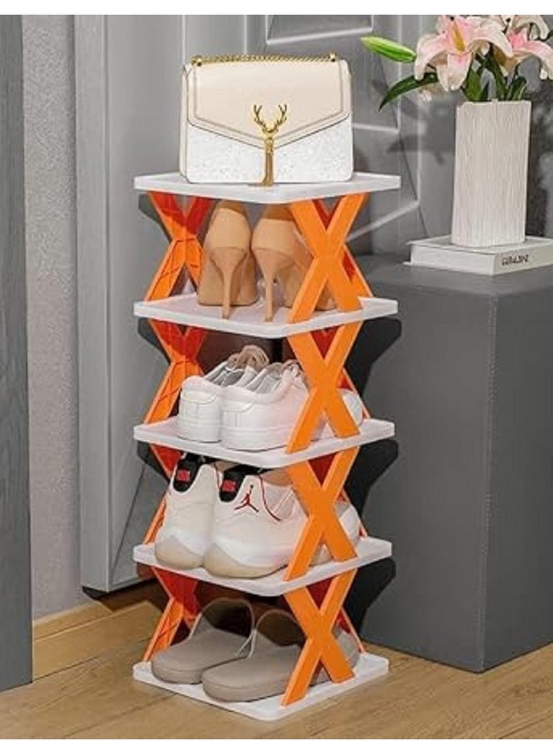 5 Layer Stackable Shoes Organizer (Orange) - Image 2