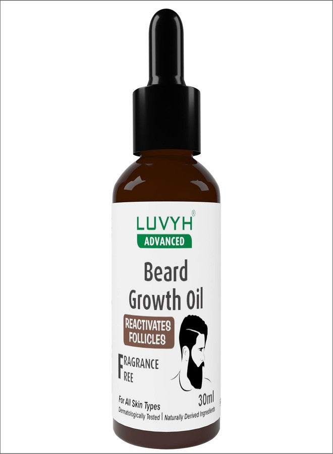 Luvyh Beard Growth Oil for Men|Beard Nourishment & Strengthening | Fluffier & Shinier Beard | Thicker and Healthier Beard Growth |Non-Sticky |No Harmful Chemicals | For Men All Hair Type-30 ML - Image 3