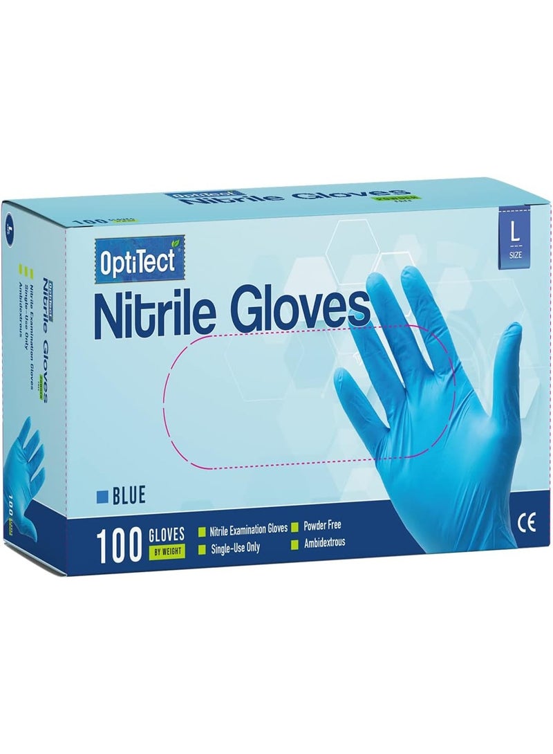 OptiTect Nitrile Gloves Powder Free, XL Size, 100 Disposable Pieces – Durable, Comfortable & Latex-Free Pack of 2 - Image 3