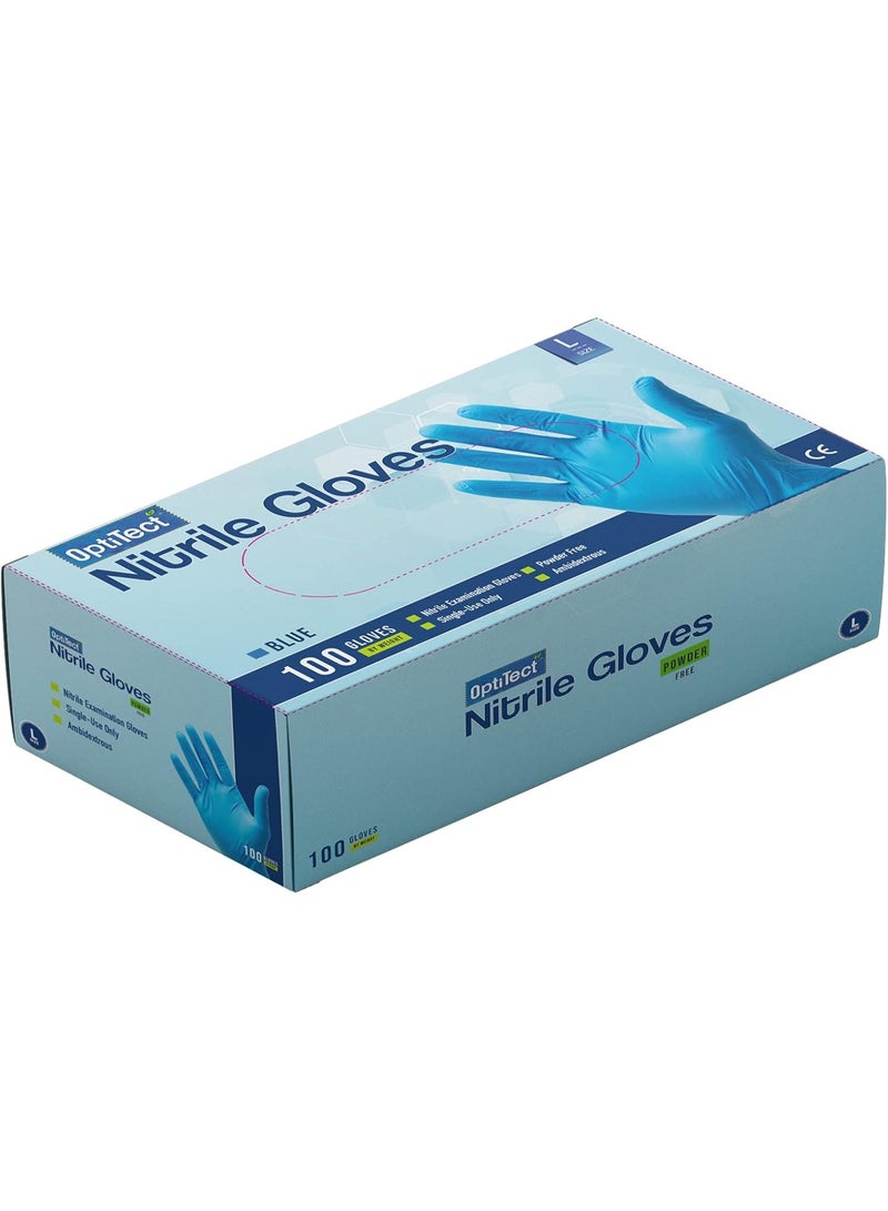 OptiTect Nitrile Gloves Powder Free, XL Size, 100 Disposable Pieces – Durable, Comfortable & Latex-Free Pack of 2 - Image 2