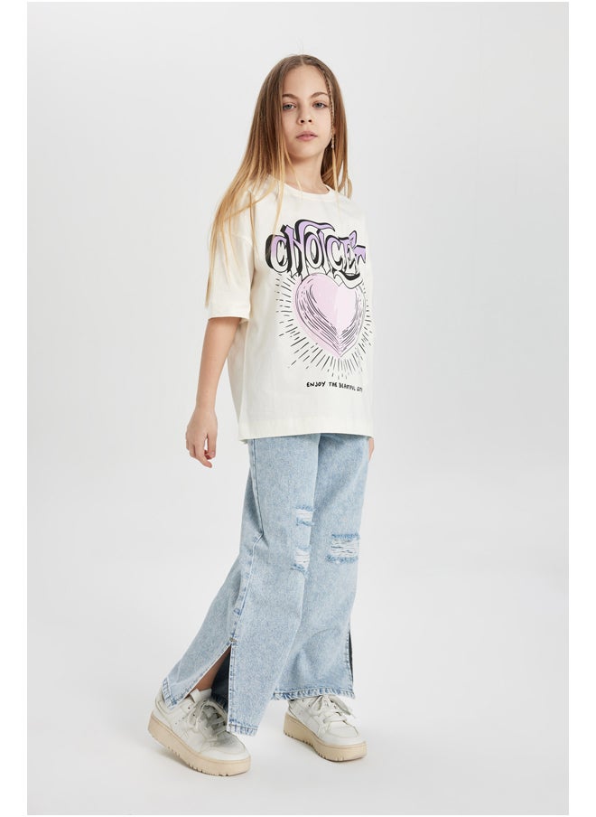 DeFacto - Girl Wide Leg Denim Trousers - Image 1