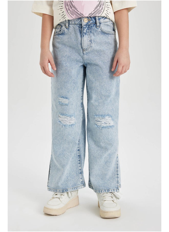 DeFacto - Girl Wide Leg Denim Trousers - Image 1