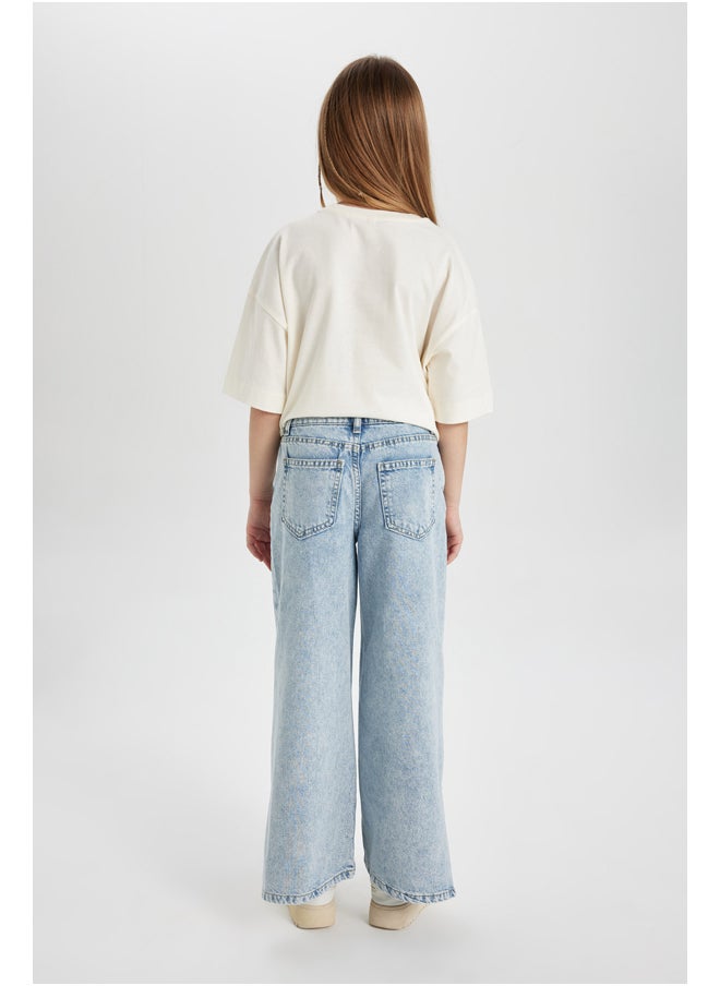 DeFacto - Girl Wide Leg Denim Trousers - Image 1