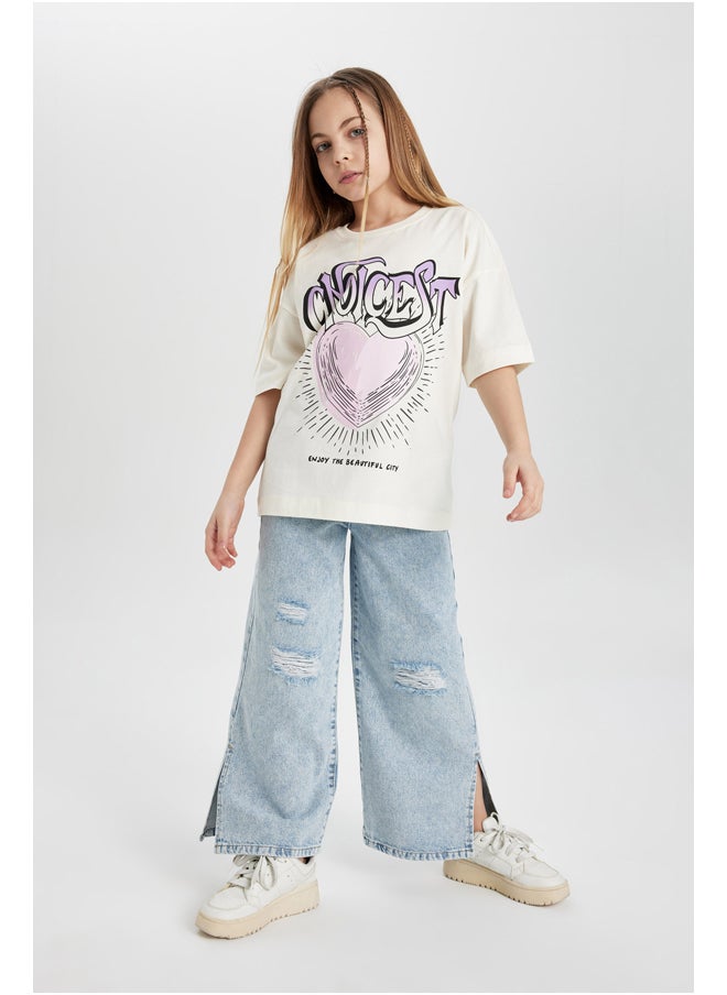 DeFacto - Girl Wide Leg Denim Trousers - Image 1