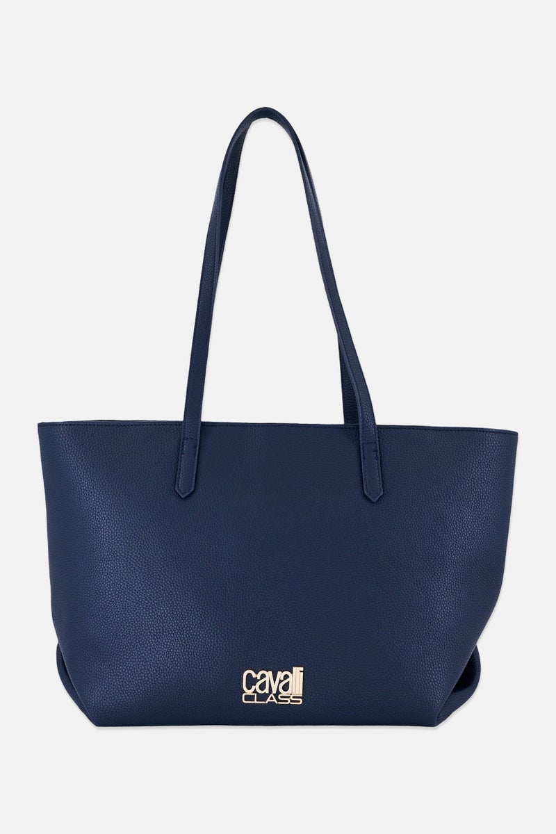 Cavalli Class Women Hardware Logo Tote Bag, Black  - Image 1