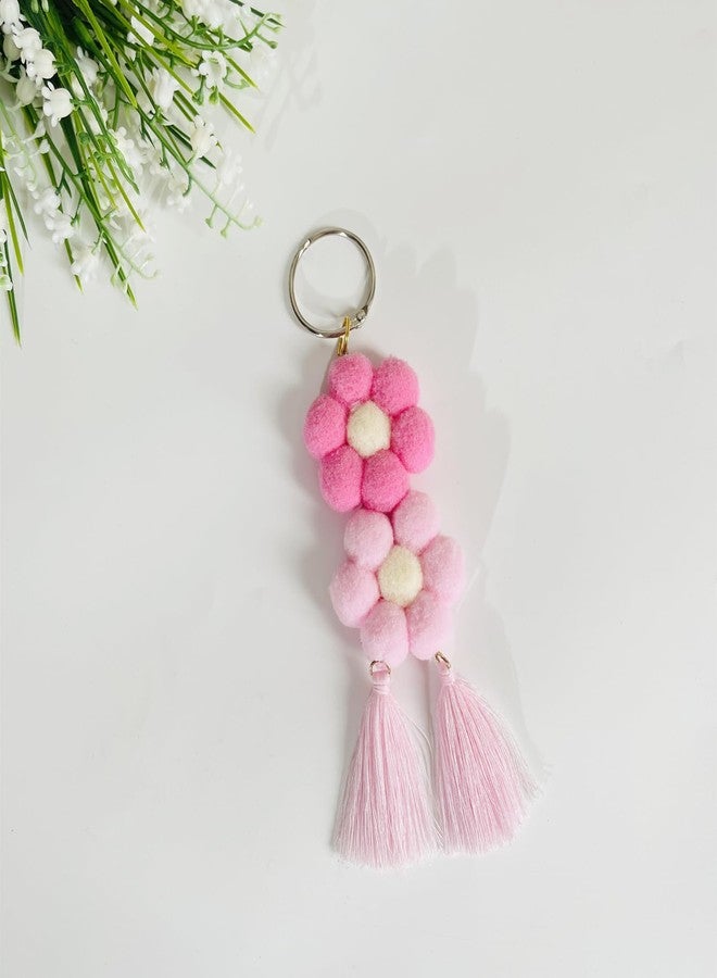 QTMY Boho Pom Pom Flower Tassel Charms for Bogg Bag Accessories Rubber Beach Bag, Boho Purse Charms,47 - Image 2