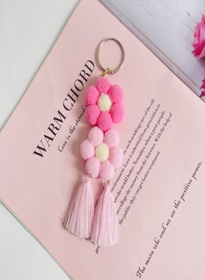 QTMY Boho Pom Pom Flower Tassel Charms for Bogg Bag Accessories Rubber Beach Bag, Boho Purse Charms,47 - Image 3