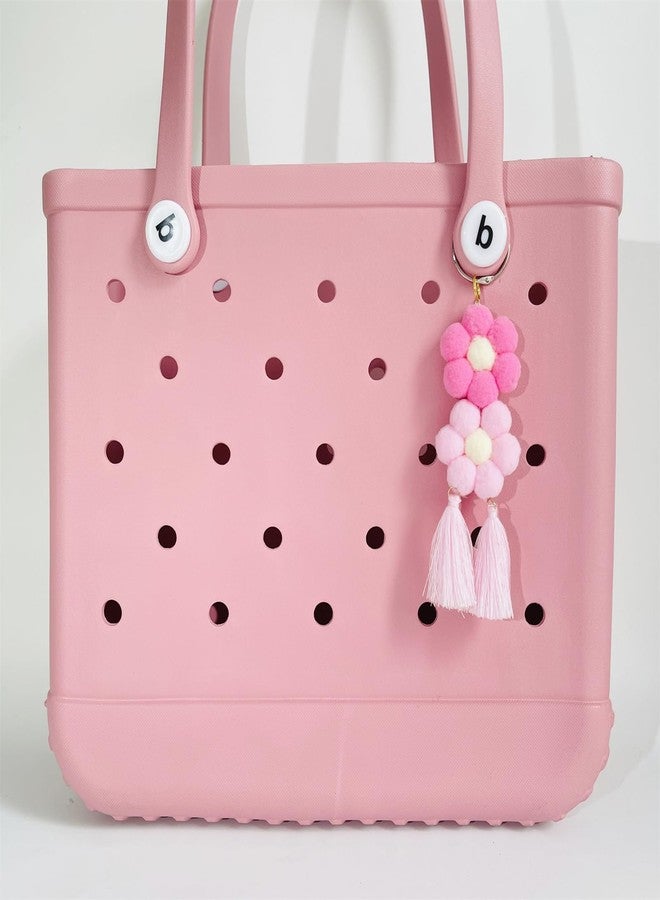 QTMY Boho Pom Pom Flower Tassel Charms for Bogg Bag Accessories Rubber Beach Bag, Boho Purse Charms,47 - Image 4