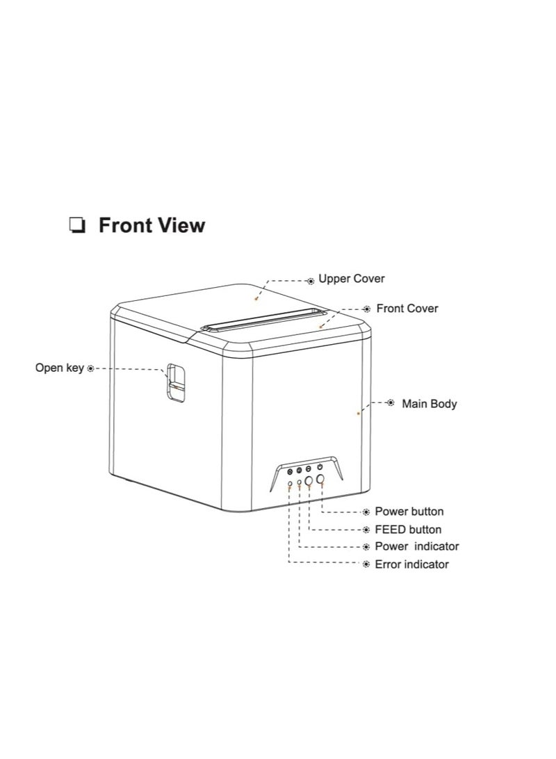 Rongta RP-335 Receipt Printer - 250mm/s Print Speed with USB Port  - Image 3