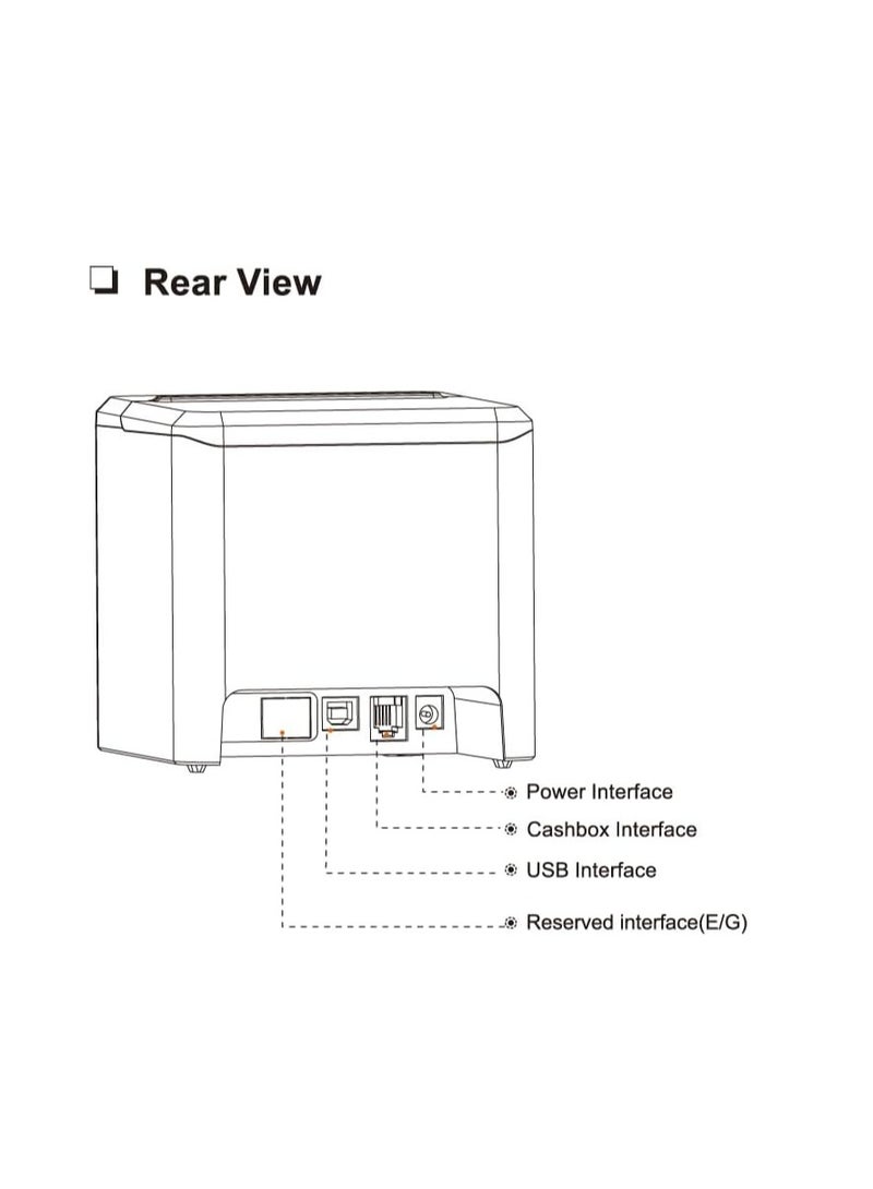Rongta RP-335 Receipt Printer - 250mm/s Print Speed with USB Port  - Image 4