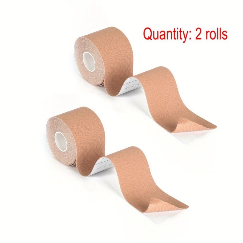 2 Rolls Kinesiology Tape 1.97 Inch Elastic Knee Support Bandage for Muscle Recovery Fitness - Image 3