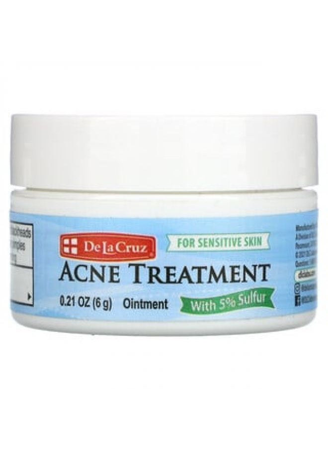 De La Cruz De La Cruz Acne Treatment with 5% Sulfur 0.21 oz 6 g 