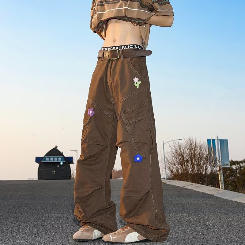 Unisex Classic Denim Jeans Loose Fit Daily Outdoor Wear - Image 1