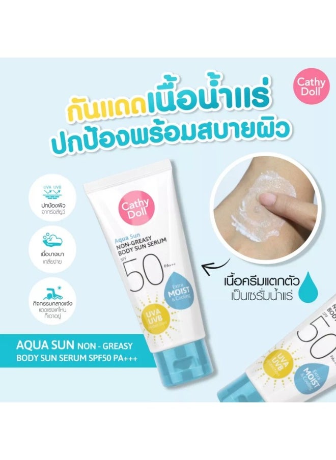 Cathy Doll Cathy Doll Aqua Sun Non Greasy Body Sun Serum SPF50 PA+++ 138 ml 2PCS  - Image 2
