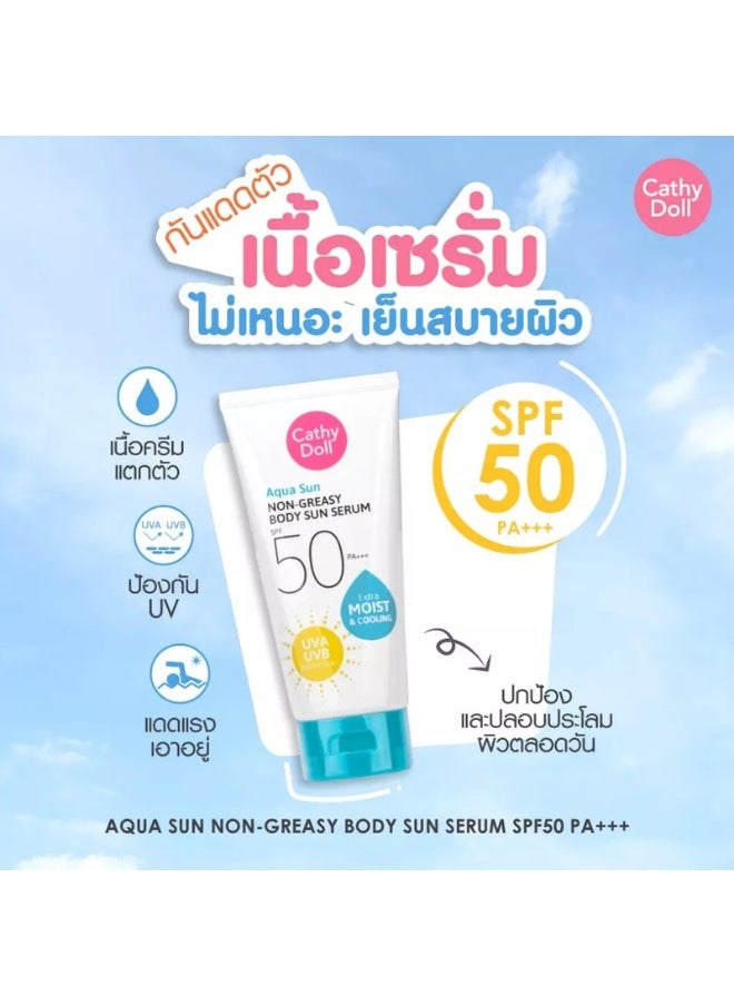 Cathy Doll Cathy Doll Aqua Sun Non Greasy Body Sun Serum SPF50 PA+++ 138 ml 2PCS  - Image 3