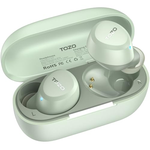 TOZO A1 Wireless Earbuds Bluetooth 5.3 Light Weight in Ear IPX5 Waterproof Headphones 2 Mic for AI Calls, Immersive Premium Sound Bass Headset with Charging Case, 32 Presets EQ Customization via App - Image 1