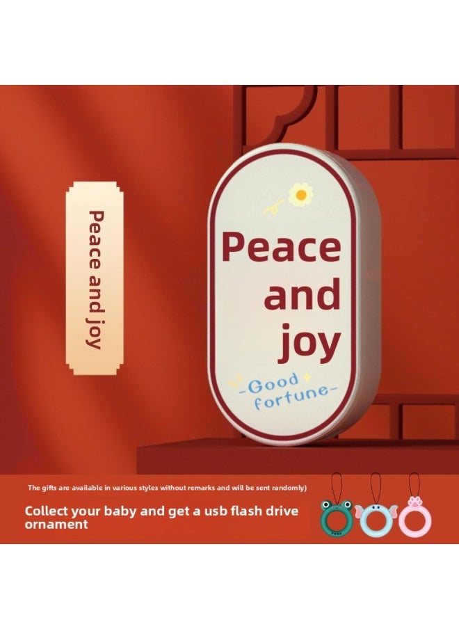 Creative U Disk Year Festive Rich Large-capacity High-speed USB Enterprise Annual Meeting With Gift U Disk Customization-Color:Peace And Joy-Capacity:4GB  - Image 1