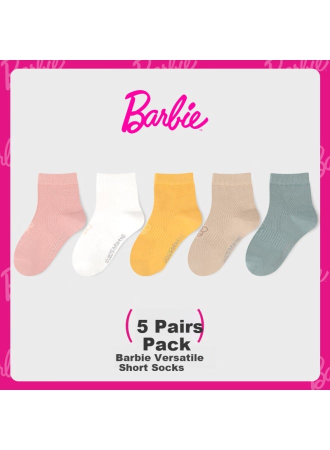 Barbie Girls' Socks, Children's Thin Cotton Socks, Baby Seamless Socks, Mesh Socks, Spring Autumn Summer Boys' Student Sports Short Socks - Image 2
