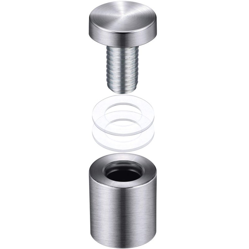 Pelopy 8 Pcs Sign Standoff Screws Advertising Screws Stainless Steel Wall Standoff Mounts Glass Acrylic Nail(3/4 x 1 Inch) - Image 5