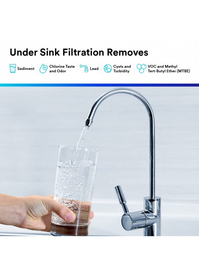 Aqua pure - 3M Aqua-Pure Under Sink Replacement Water Filter AP-DW80/90, For Aqua-Pure AP-DWS1000, Reduces Particulate, Chlorine Taste and Odor, Lead, Cysts, VOCs, MTBE - Image 1