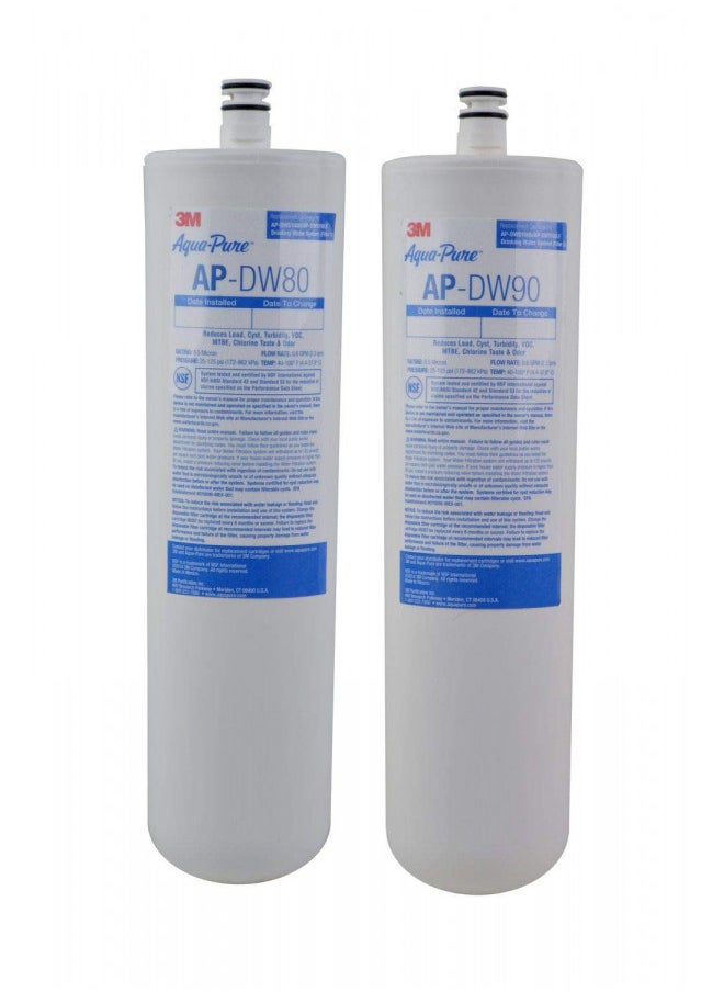 Aqua pure - 3M Aqua-Pure Under Sink Replacement Water Filter AP-DW80/90, For Aqua-Pure AP-DWS1000, Reduces Particulate, Chlorine Taste and Odor, Lead, Cysts, VOCs, MTBE - Image 1