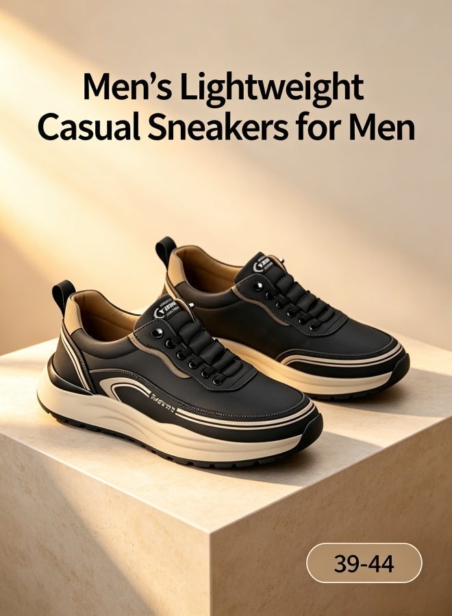 Men's Lightweight Casual Sneakers for Men – Stitched Design, Breathable Upper – Comfortable & Durable Everyday Shoes - Image 1
