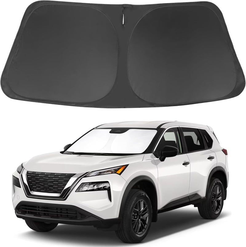 LHFLIVE Windshield Sun Shade Fit for 2021 2022 2023 2024 Nissan Rogue 3rd Gen.Accessories(Not for Rogue Sport) Foldable Sunshade Shield Protector - Image 1