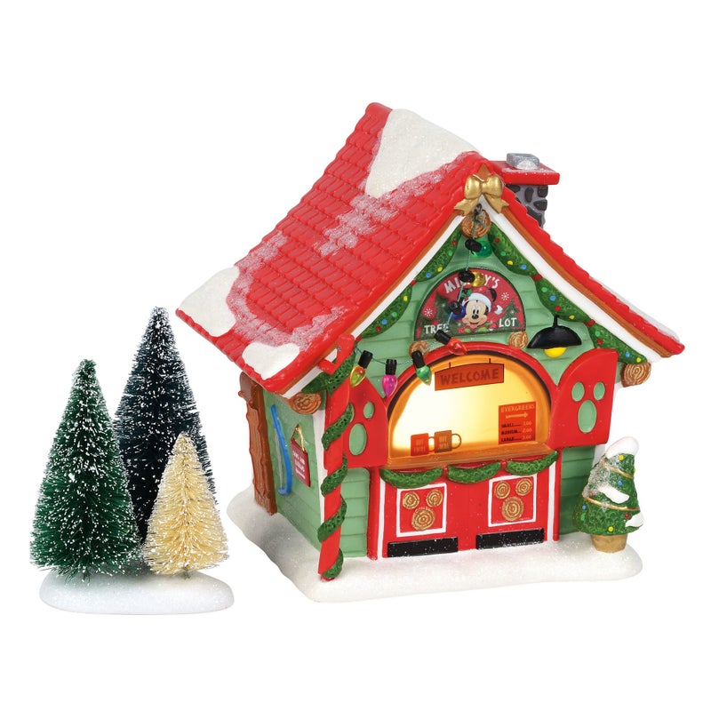 Department 56 Department 56 Porcelain Disney Village Mickey Mouse Tree Lot Lit Building 6 Inch Multicolor
