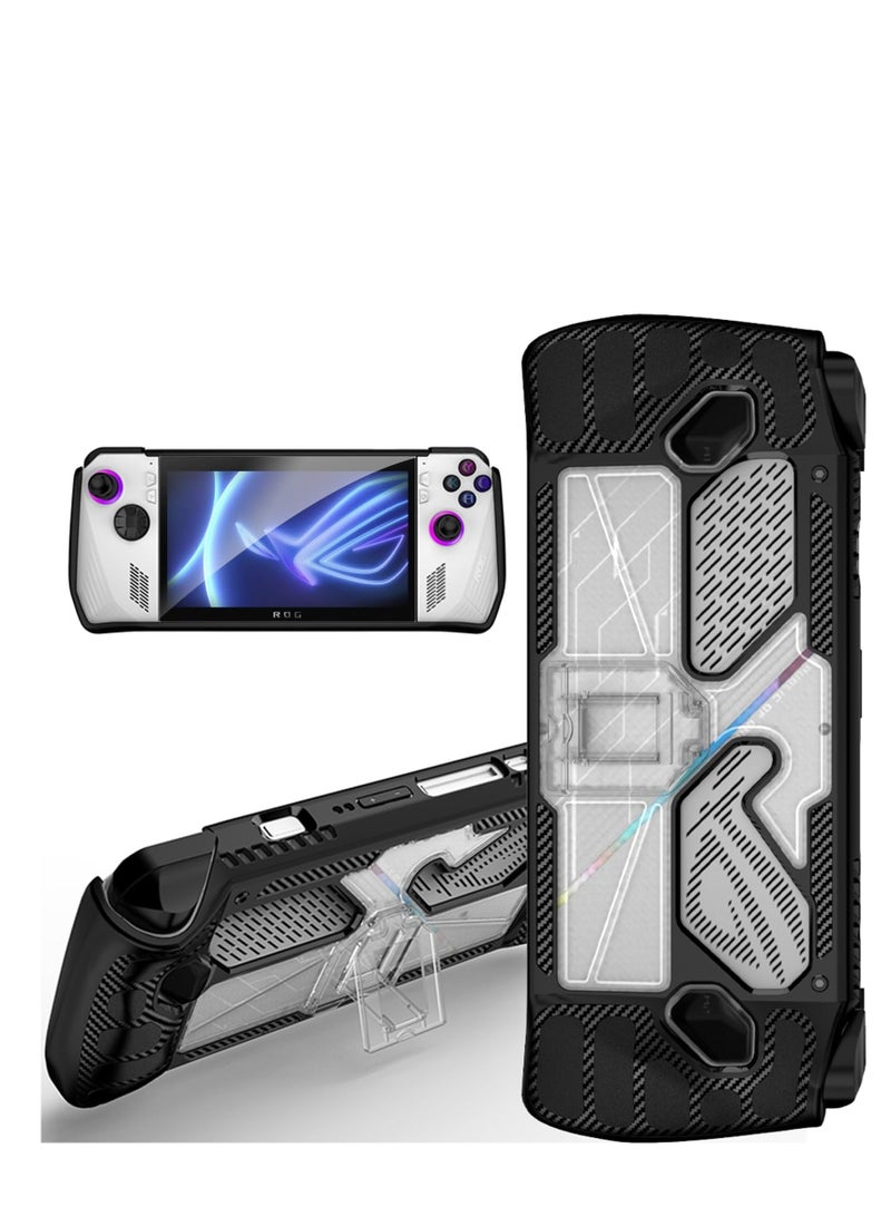 Compatible for ROG Ally Case, Shock-Absorption Anti-SlipScratch Slim Cover, with Kickstand Military Grade Protector Case, Accessories for ROG Ally Gaming Handheld (Black) - Image 1